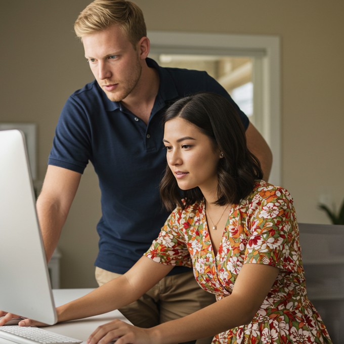 personas editando una pagina web